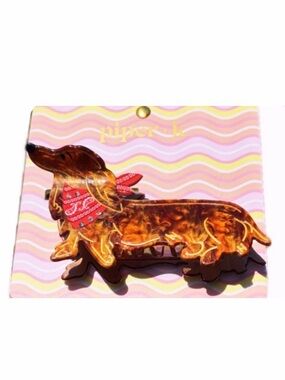 NWT ⚜️🤎⚜️ Piper K Tortoiseshell Dachshund Claw Hair Clip